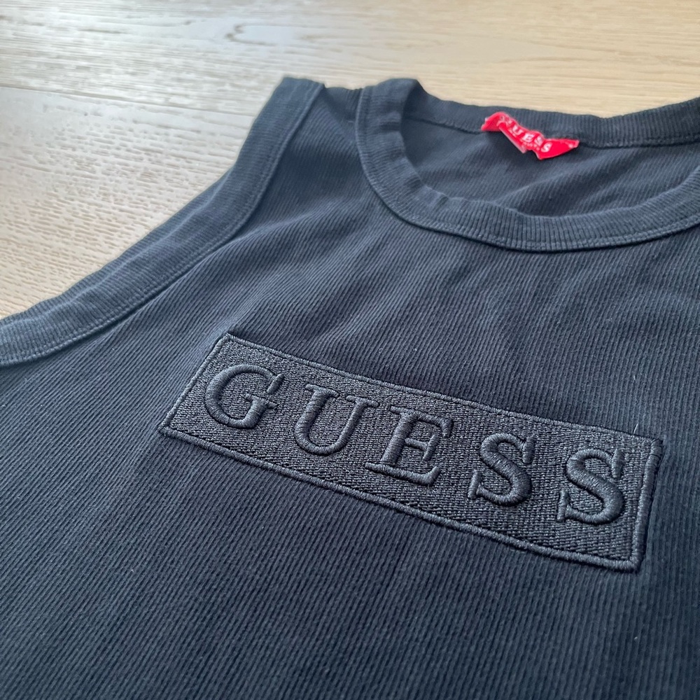 Sold 
GUESS Embroidered Logo Ribbed body suit - Black